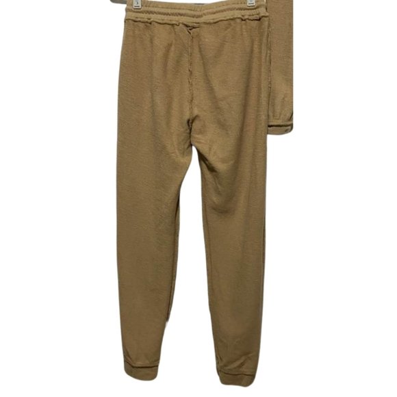 Danielle Guizio Style Inside Out Sweatsuit S | Cozy Camel Cropped Hoodie & Jogge - Picture 9 of 15